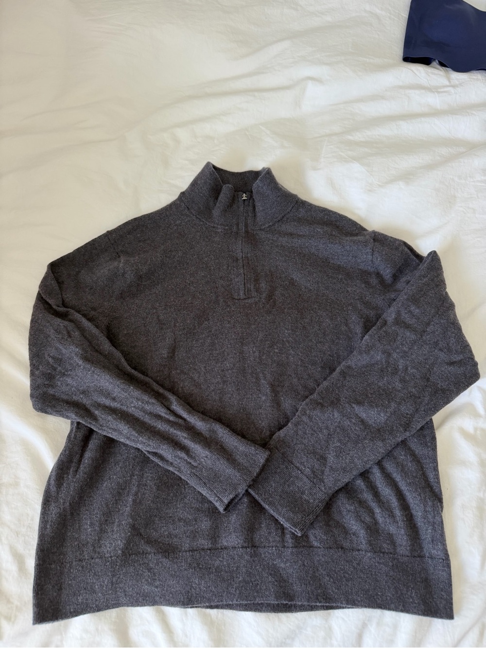 Banana Republic Charcoal Half-Zip Sweater